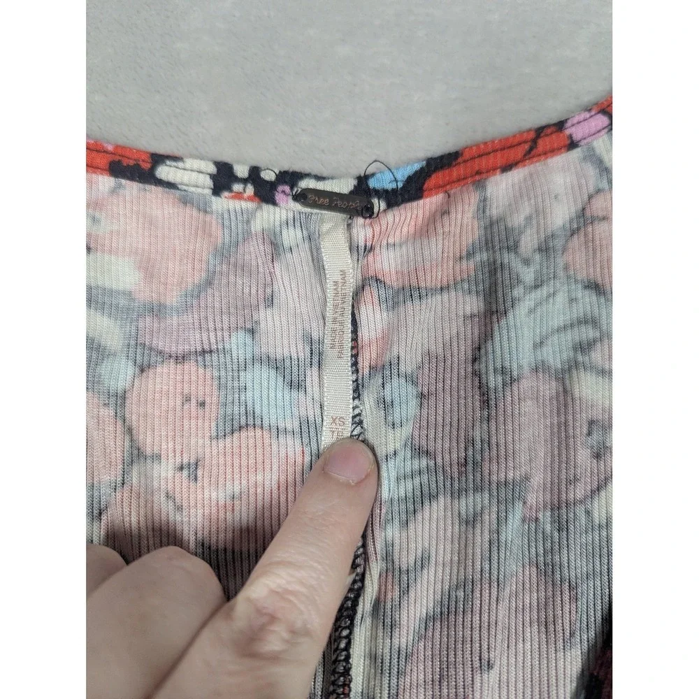 Free People Dress Womens XS Multicolor Mini Floral Key To Your‎ Heart Boho
